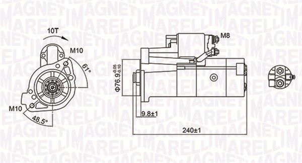 MAGNETI MARELLI starteris 063721221010